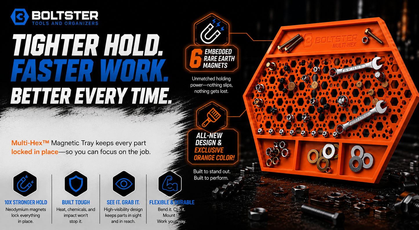 COMING SOON Boltster Multi-Hex Magnetic Organizing Tray