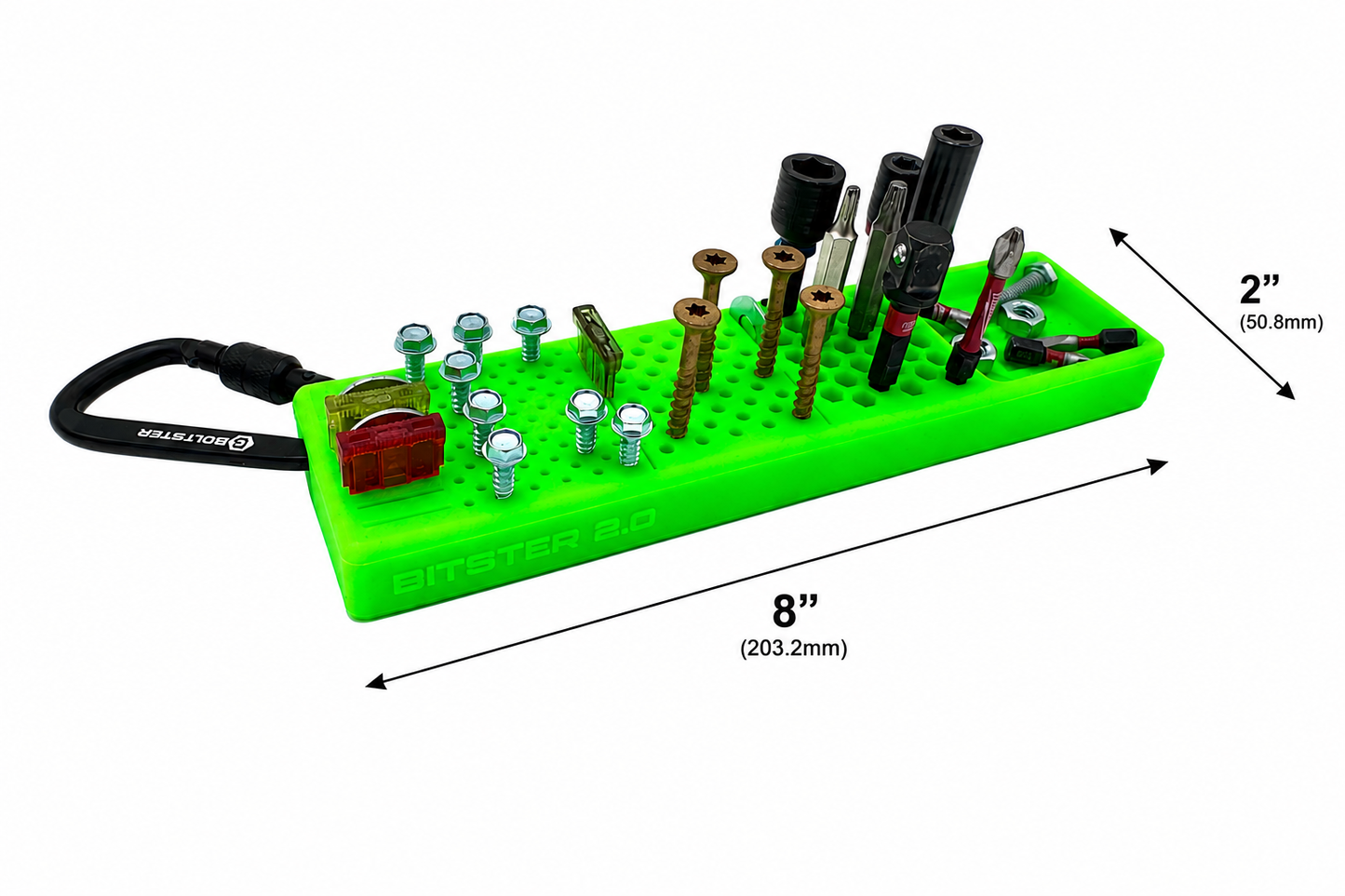 BITSTER® 2.0 — Belt-Attachable Magnetic Fastener & Small Parts Organizer