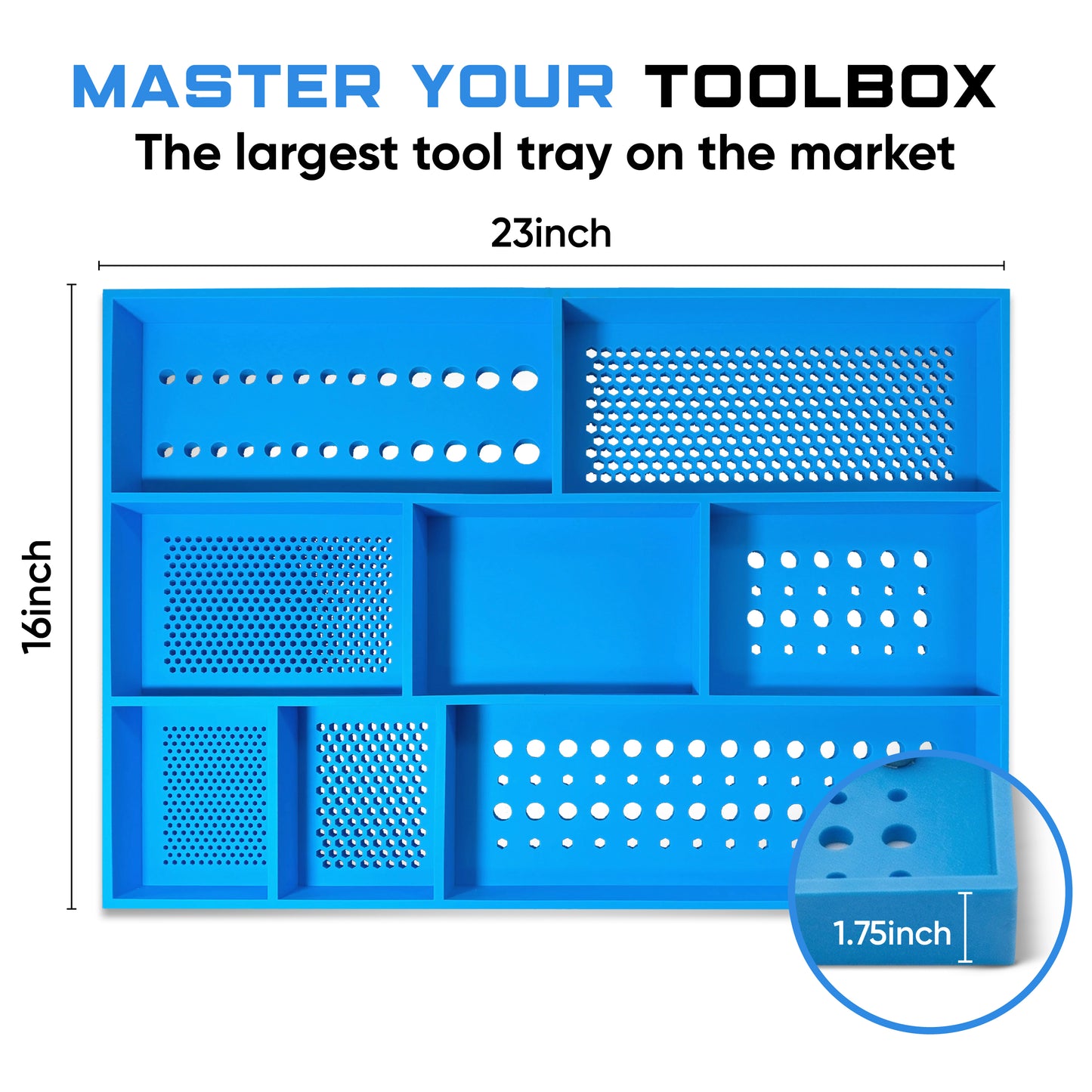 TOP BOX TOOL TRAY —XL Fastener Organizing Tray